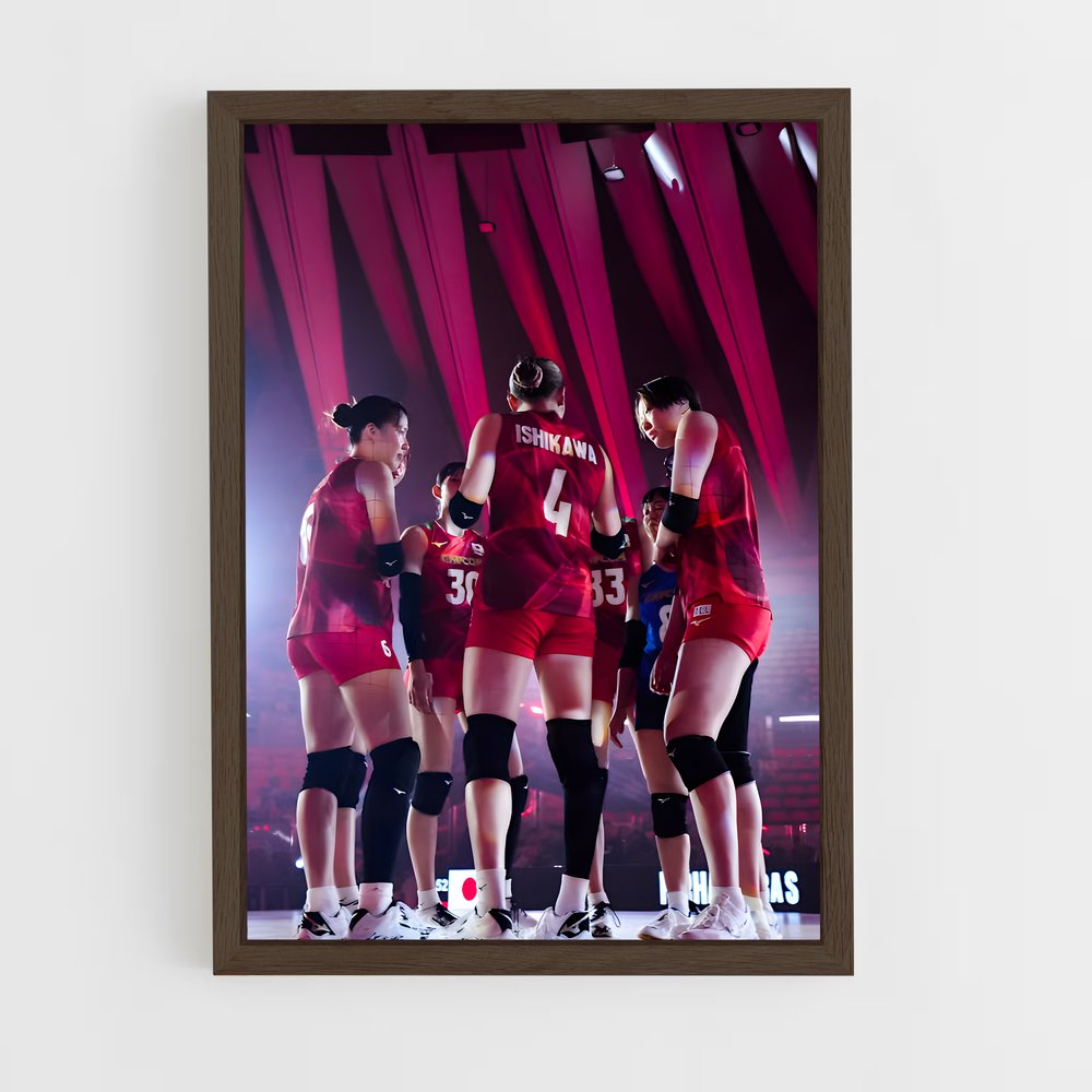 Poster Équipe Rouge de Volley – affiche Volleyball (vue 5)